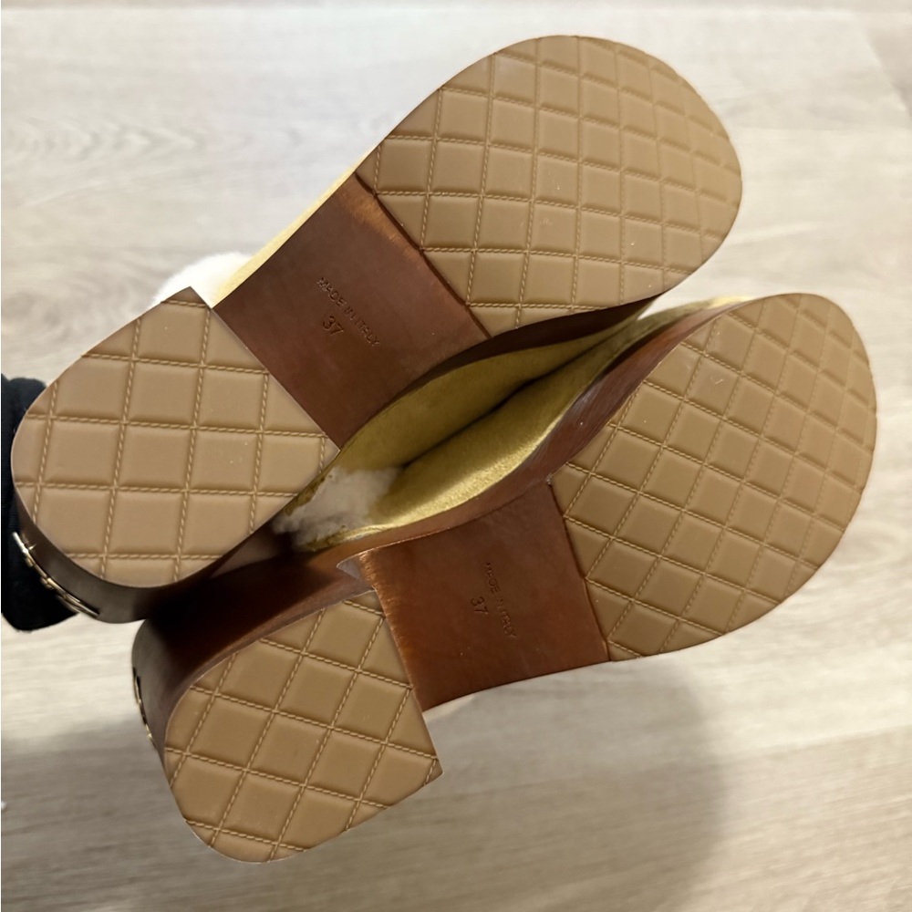 Chanel Women's Tan Shearling Mules - Picture 3 of 4